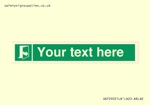 Custom sign safe condition door opens pulling left hand side